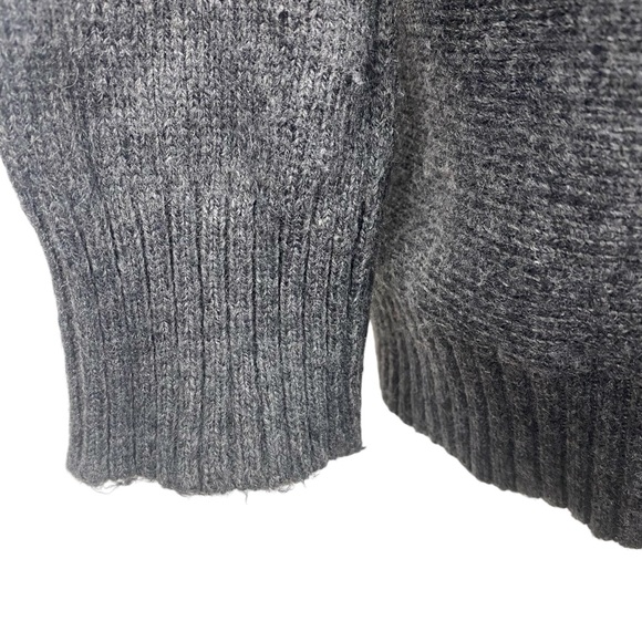 JERSEY by JACOB Womens Cowl Neck Sweater with Drawstring Grey Size Small - Picture 7 of 11